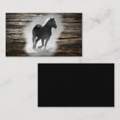 野生の馬のギャロッピング 名刺 (正面/裏面)