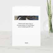 野生の馬のグリーティングカード-夜明け前の野生の家族 カード (裏面)