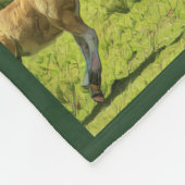 野生の馬のコラージュ フリースブランケット (角)