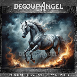 野生の馬のスピリットデコップページ 薄葉紙