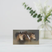 野生の馬のトリオの名刺 名刺 (スタンド正面)