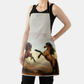 野生の馬のペア エプロン (インサイチュ)