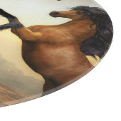 野生の馬のペア カッティングボード (角)