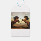 野生の馬のペア ギフトタグ (裏面)