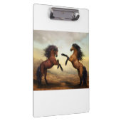 野生の馬のペア クリップボード (右)