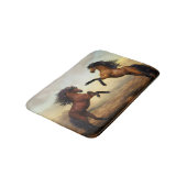 野生の馬のペア バスマット (アングル)