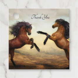 野生の馬のペア フェイバータグ