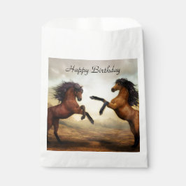 野生の馬のペア フェイバーバッグ