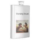 野生の馬のペア フラスク (右)