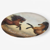 野生の馬のペア ペーパープレート (アングル)