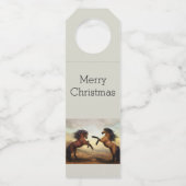 野生の馬のペア ボトルネックタグ (正面)