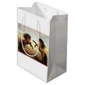 野生の馬のペア ミディアムペーパーバッグ (裏面アングル)