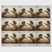 野生の馬のペア ラッピングペーパー (フラット)