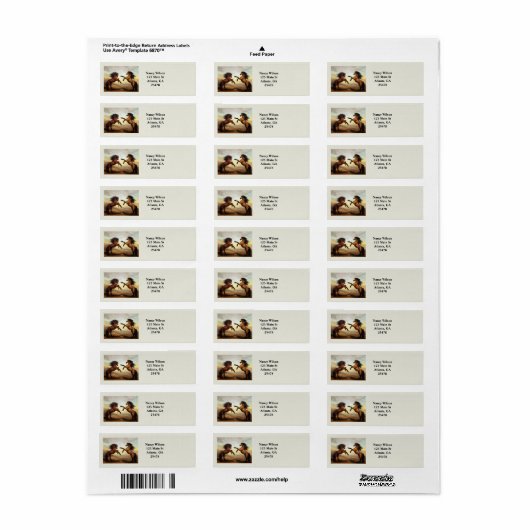 野生の馬のペア ラベル (フルシート)