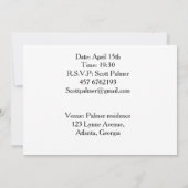 野生の馬のペア 招待状 (裏面)