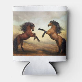 野生の馬のペア 缶クーラー