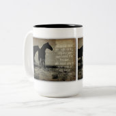 野生の馬のマグを熟視するため ツートーンマグカップ (正面左)