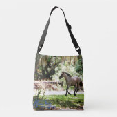 野生の馬の十字の肩のトート クロスボディバッグ (裏面)