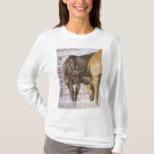 野生の馬の同盟のフード付きスウェットシャツ"兄弟結びます"は Tシャツ (正面)