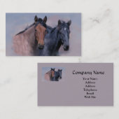 野生の馬の名刺 名刺 (正面/裏面)