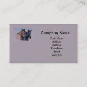 野生の馬の名刺 名刺 (裏面)