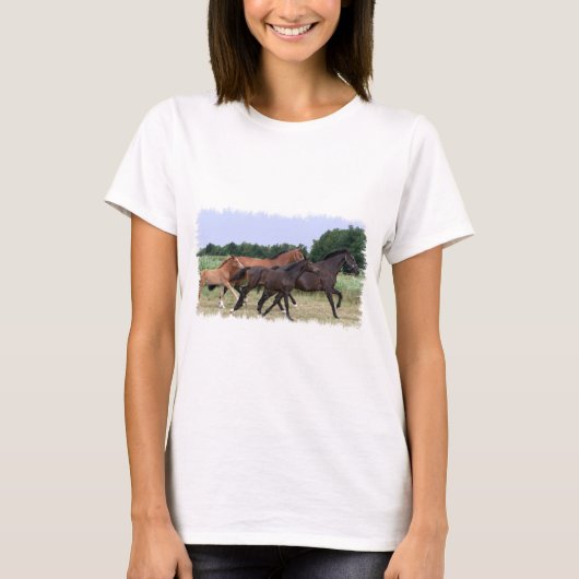 野生の馬の女性はワイシャツに合いました Tシャツ (正面)
