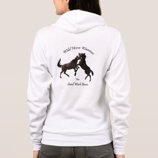 野生の馬の戦士 パーカ (裏面)