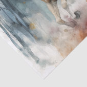 野生の馬の水の色の切り離し 薄葉紙 (詳細)