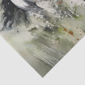 野生の馬の水の色の切り離し 薄葉紙 (詳細)