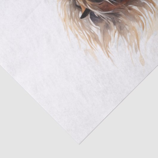 野生の馬の水の色の切り離し 薄葉紙 (詳細)