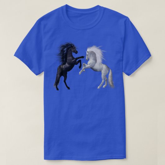 野生の馬の牡馬 Tシャツ (デザイン正面)
