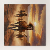 野生の馬の砂漠 ジグソーパズル (横)