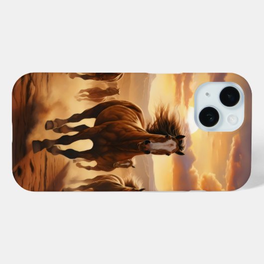 野生の馬の砂漠 Case-Mate iPhoneケース (裏面 (横))