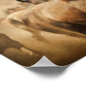 野生の馬の群れデコペプリント ポスター (角)