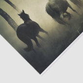 野生の馬の群れ 薄葉紙 (詳細)