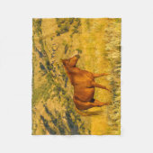 野生の馬の聖域。 フリースブランケット (正面)