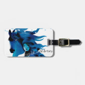 野生の馬の荷物のラベル ラゲッジタグ (正面横)