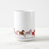野生の馬の走ること コーヒーマグカップ (中央)