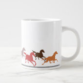 野生の馬の走ること ジャンボコーヒーマグカップ (右)