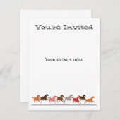 野生の馬の走ること 招待状 (正面/裏面)