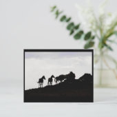 野生の馬の郵便はがき ポストカード (スタンド正面)