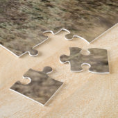 野生の馬の雄ヤギ戦い ジグソーパズル (側面)