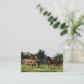 野生の馬は名刺を円形にします 名刺 (スタンド正面)