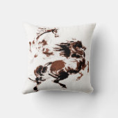 野生の馬アメリカのMoJo枕 クッション (裏面)