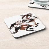 野生の馬コルクコースター コースター (左側)