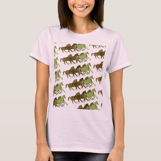 野生の馬模様 Tシャツ (正面)