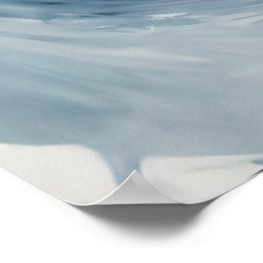 野生の馬走の波 ポスター (角)