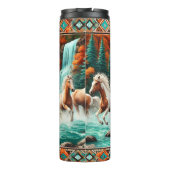 野生の馬走の滝を介して タンブラー (裏面)