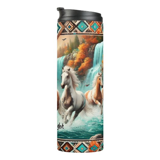 野生の馬走の滝を介して タンブラー (回転右)