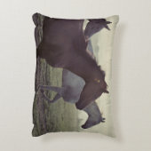 野生の馬 アクセントクッション (裏面(縦))